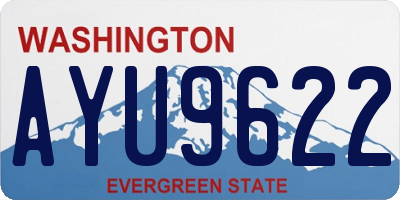 WA license plate AYU9622