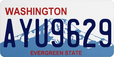 WA license plate AYU9629