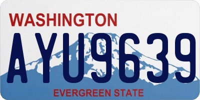 WA license plate AYU9639
