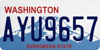 WA license plate AYU9657