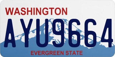 WA license plate AYU9664
