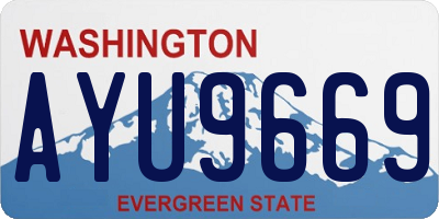 WA license plate AYU9669