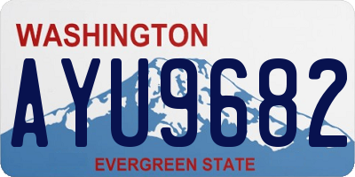 WA license plate AYU9682