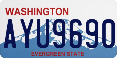 WA license plate AYU9690