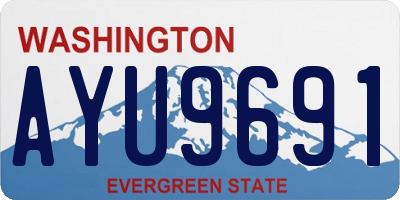 WA license plate AYU9691
