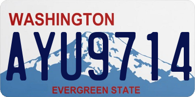 WA license plate AYU9714