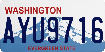 WA license plate AYU9716