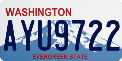 WA license plate AYU9722