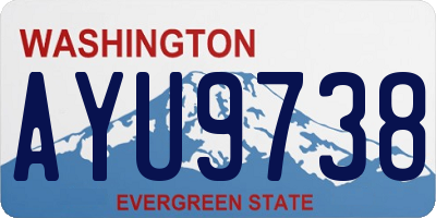 WA license plate AYU9738