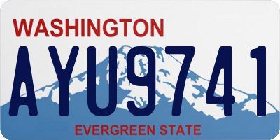 WA license plate AYU9741