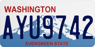WA license plate AYU9742