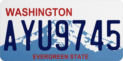 WA license plate AYU9745