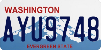 WA license plate AYU9748