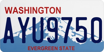 WA license plate AYU9750