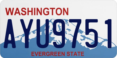 WA license plate AYU9751