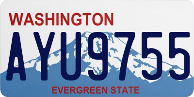 WA license plate AYU9755