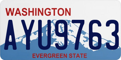 WA license plate AYU9763