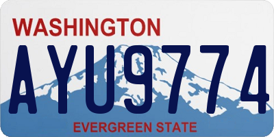 WA license plate AYU9774
