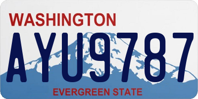 WA license plate AYU9787
