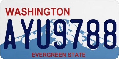 WA license plate AYU9788