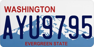 WA license plate AYU9795
