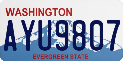 WA license plate AYU9807