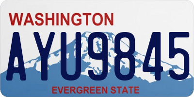 WA license plate AYU9845