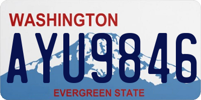 WA license plate AYU9846