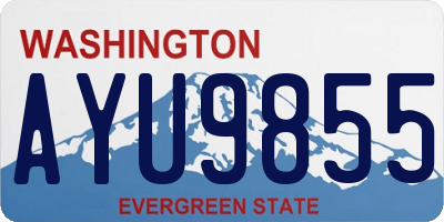 WA license plate AYU9855