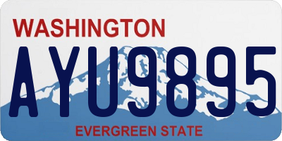 WA license plate AYU9895