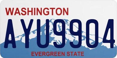 WA license plate AYU9904
