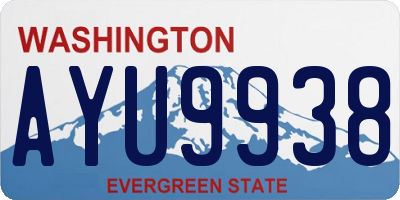 WA license plate AYU9938
