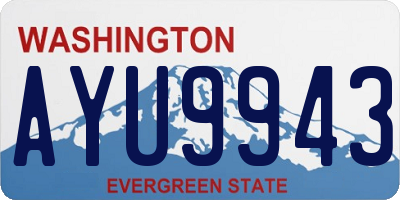 WA license plate AYU9943