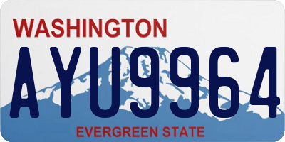 WA license plate AYU9964