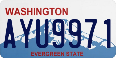 WA license plate AYU9971