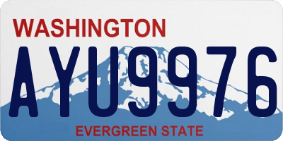 WA license plate AYU9976