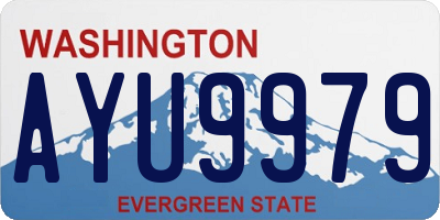 WA license plate AYU9979