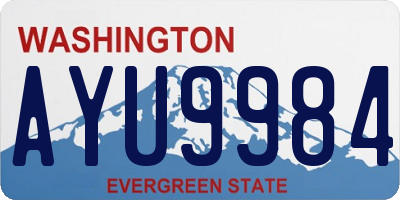 WA license plate AYU9984