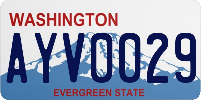 WA license plate AYV0029