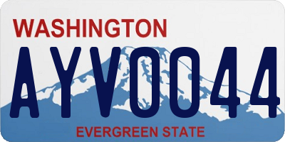 WA license plate AYV0044