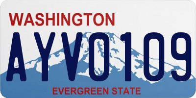 WA license plate AYV0109