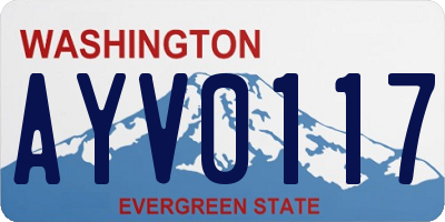 WA license plate AYV0117