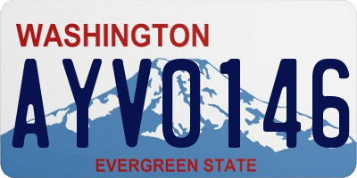 WA license plate AYV0146