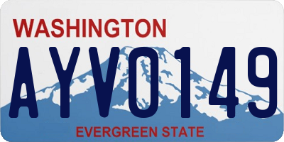 WA license plate AYV0149