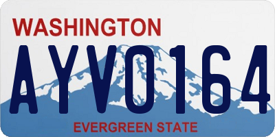 WA license plate AYV0164