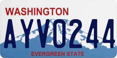 WA license plate AYV0244