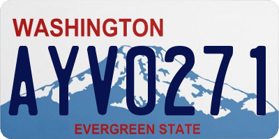 WA license plate AYV0271