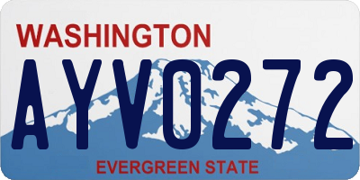 WA license plate AYV0272