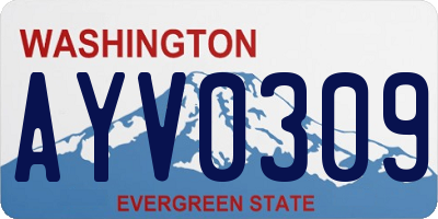 WA license plate AYV0309