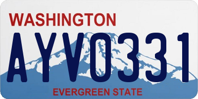 WA license plate AYV0331